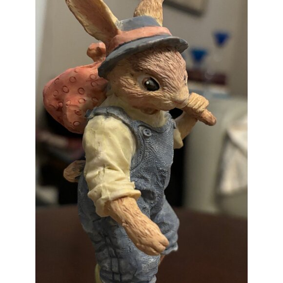 Vintage Easter Bunny Rabbit Music Box "Easter Parade" 8.25" - Picture 12 of 16